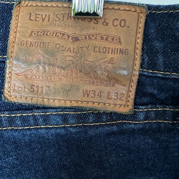 Mens Levi's 511 Premium Performance Denim Jeans Size 34 x 32 - Picture 4 of 10